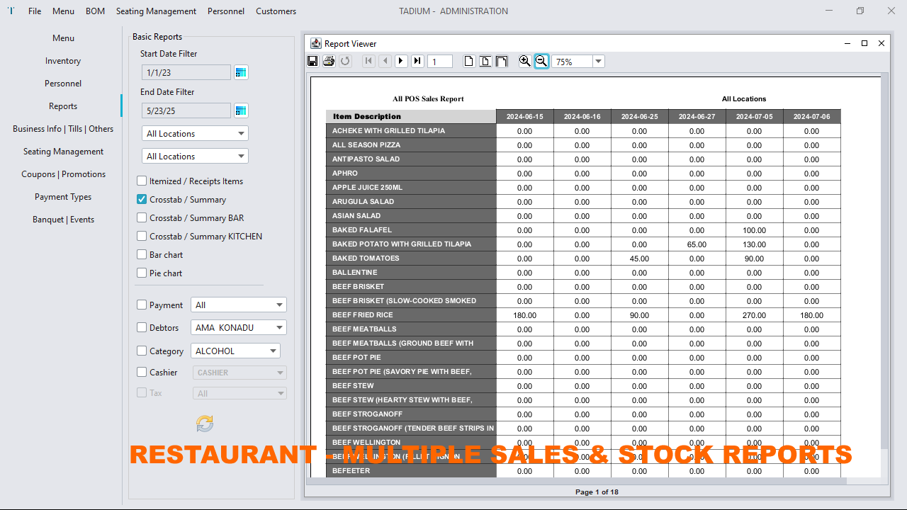POS Sales Report